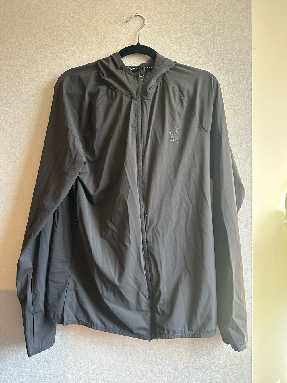 Spyder Men's Lightweight Hooded Jacket - Charcoal Gray